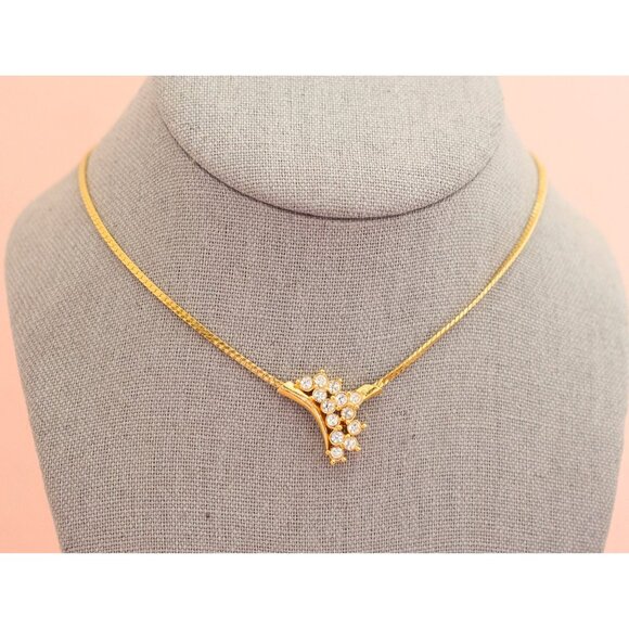 Vintage Victorian Statement Diamond Necklace | 19.5 inch | Avon | H21 - Picture 2 of 4